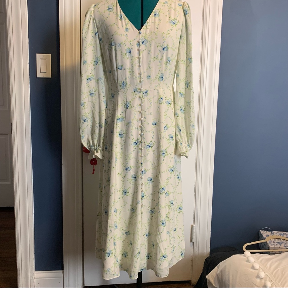 Rachel Parcell Blue Floral Dress